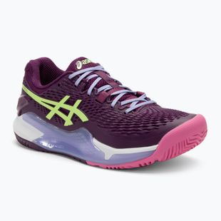 Dámské boty na padel ASICS Gel-Resolution 9 deep mauve/lime green