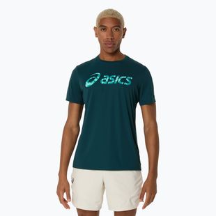 Pánské tenisové tričko ASICS Match Seasonal Graphic Tee saxon green