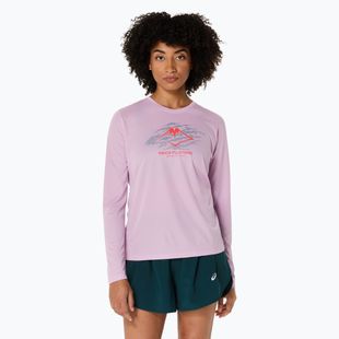 Dámské běžecké tričko Longsleeve  ASICS Fujitrail Logo light ube 