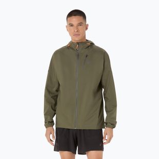 Pánská běžecká bunda ASICS Fujitrail Elite Waterproof mantle green