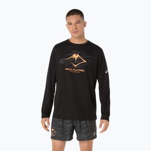 Pánské běžecké tričko Longsleeve ASICS Fujitrail logo LS performance black