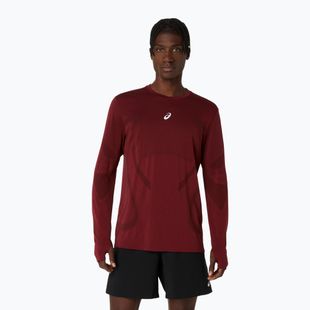 Pánské běžecké tričko Longsleeve ASICS Road Seamless LS dark red planet 