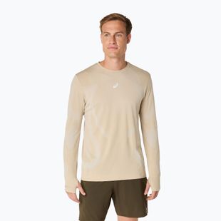 Pánské běžecké tričko Longsleeve ASICS Road Seamless LS cream 