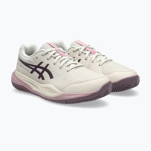 Dětské tenisové boty ASICS Gel-Resolution X GS Clay soft oat/dark aubergine