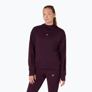 Dámská běžecká mikina ASICS Nagino Run Winter Hoodie dark aubergine