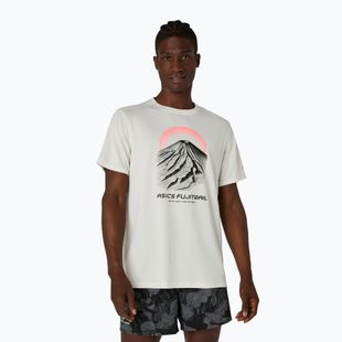 Pánské běžecké tričko Asics Fujitrail Logo Ss Top Cream