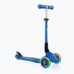 Dětská koloběžka Globber Junior Foldable Lights navy blue