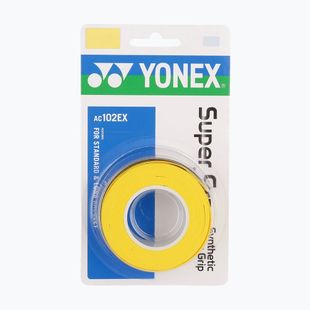 Omotávky na badmintonové rakety YONEX AC 102 EX 3 ks yellow