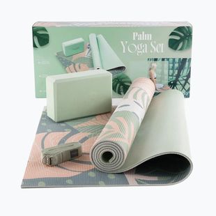 Sada na jógu Myga Palm Yoga Set mat + block + green strap