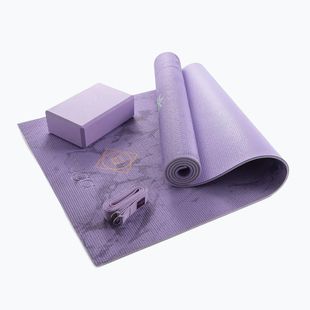 Sada na jógu Myga Chakra Yoga Set mat + block + purple strap