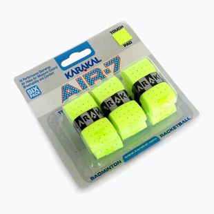 Squashové omotávky Karakal Air 7 Overwrap Grip 6 pack lime