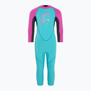 Dětský neopren   O'Neill Toddler Reactor-2 2 mm Back Zip Full dg5/lt aqua/graph/berry