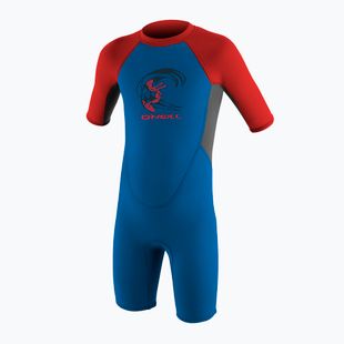 Dětský neopren   O'Neill Toddler Reactor-2 2 mm Back Zip S/S ocean/graphite/red