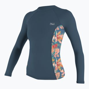 Dámské plavecké tričko Longsleeve O'Neill Side Print Rash Guard copen blue/painted tropics