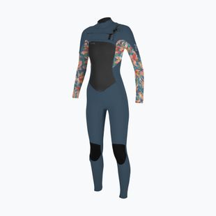 Dětský neopren O'Neill Girls Epic 4/3 Chest Zip Full copen blue/painted tropics