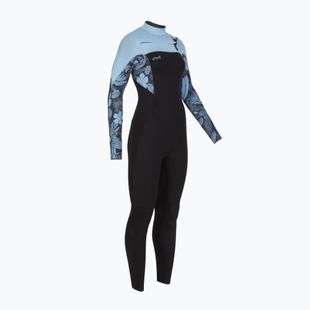 Dámský plavecký neopren O'Neill Epic 5/4 mm Chest Zip Full black/stormy palm/faded denim