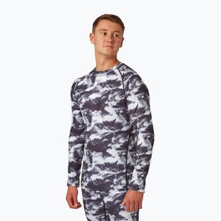 Pánské termo tričko longsleeve Surfanic Bodyfit Limited Edition Crew Neck white out print