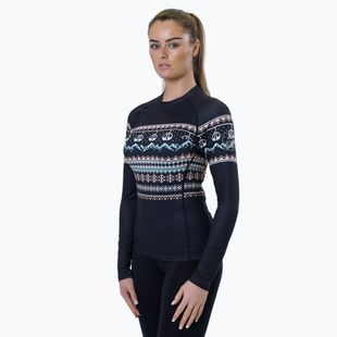 Dámská termoakční mikina Surfanic Cozy Limited Edition Crew Neck black fairisle
