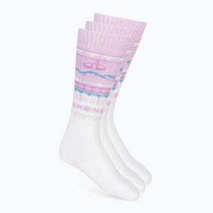 Lyžařské ponožky Surfanic Pro Tech Fairisle 3 balení ice lilac