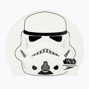 Dětská plavecká čepice Speedo Slogan Print white/grey