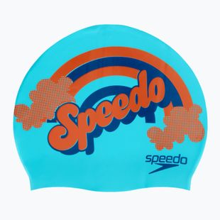 Dětská plavecká čepice Speedo Slogan Print blue/navy