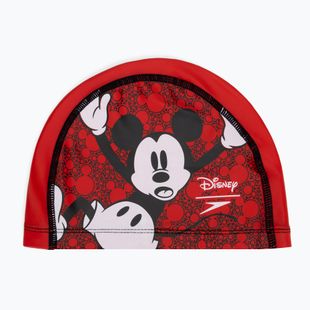 Dětská plavecká čepice Speedo Printed Pace red/white