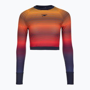 Dámské plavecké tričko Longsleeve Speedo Wrap Back Top modrá/orange