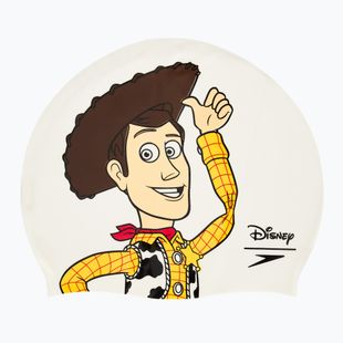 Dětská plavecká čepice Speedo Slogan Print Woody white/yellow