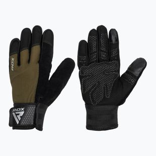 Tréninkové rukavice RDX W1F Full Finger army green