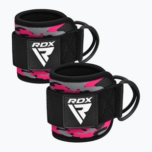 Popruhy s háky kotníkové RDX A4 Ankle Straps For Gym Cable Machine pink