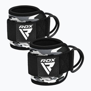 Popruhy s háky kotníkové RDX A4 Ankle Straps For Gym Cable Machine grey