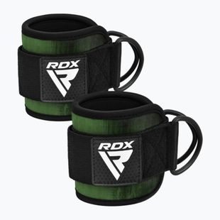 Popruhy s háky kotníkovéRDX A4 Ankle Straps For Gym Cable Machine army green