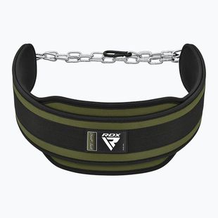 Vzpěračský opasek RDX Pro Dipping Belt 2 Layer army green