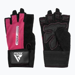 Trekingové rukavice RDX Gym Workout Gloves W1 pink