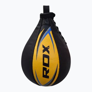 Boxerský perleťový míč RDX Speed Ball Leather Multi černo-žlutá 2SBL-S2YU