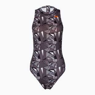 Dámské jednodílné plavky ZONE3 OWS Renew High Neck black/white