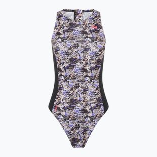 Dámské jednodílné plavky  ZONE3 Pacific Koa High Neck black/green