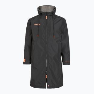 Kabát ZONE3 Recycled Robe Parka black/grey/orange