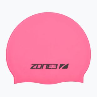 Plavecká čepice ZONE3 Silicone Swim hi-vis pink