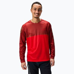 Pánský cyklistický dres Longsleeve Endura Core Printed flame red