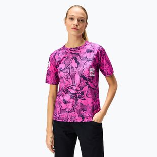 Dámský cyklistický dres Endura Grid Floral Ltd W pink pop