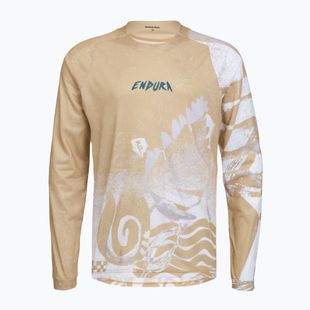 Pánské cyklistické tričko Longsleeve Endura Singletrack Print sand