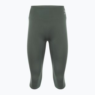 Dámské fitness legíny Gymshark Training Cropped obsidian / green