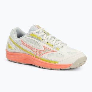 Dámské tenisové boty Mizuno Break Shot 4 AC snow white/ neon flame/ ghost gray
