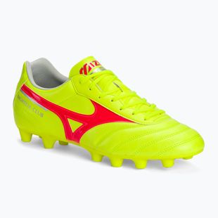 Pánské kopačky Mizuno Morelia II Club MD safety yellow/fiery coral 2/galaxy silver