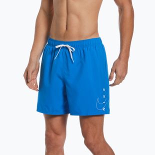Pánské plavecké šortky Nike Swoosh Break 5" Volley modré NESSC601-458