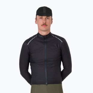 Pánská cyklistická bunda Rapha Brevet Element Wind Jacket black/grey