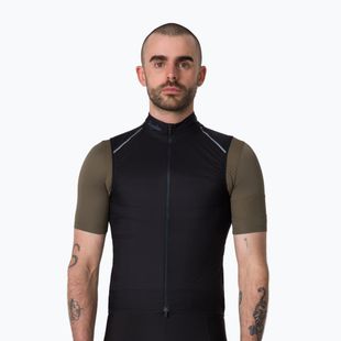 Pánská cyklistická vesta Rapha Brevet Element Wind Gilet black/grey