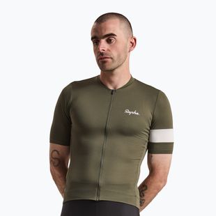 Pánské cyklistické tričko Rapha Core Lightweight Jersey dark green/white