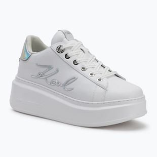 Dámské boty KARL LAGERFELD Anakapri Signia white leather w/silver